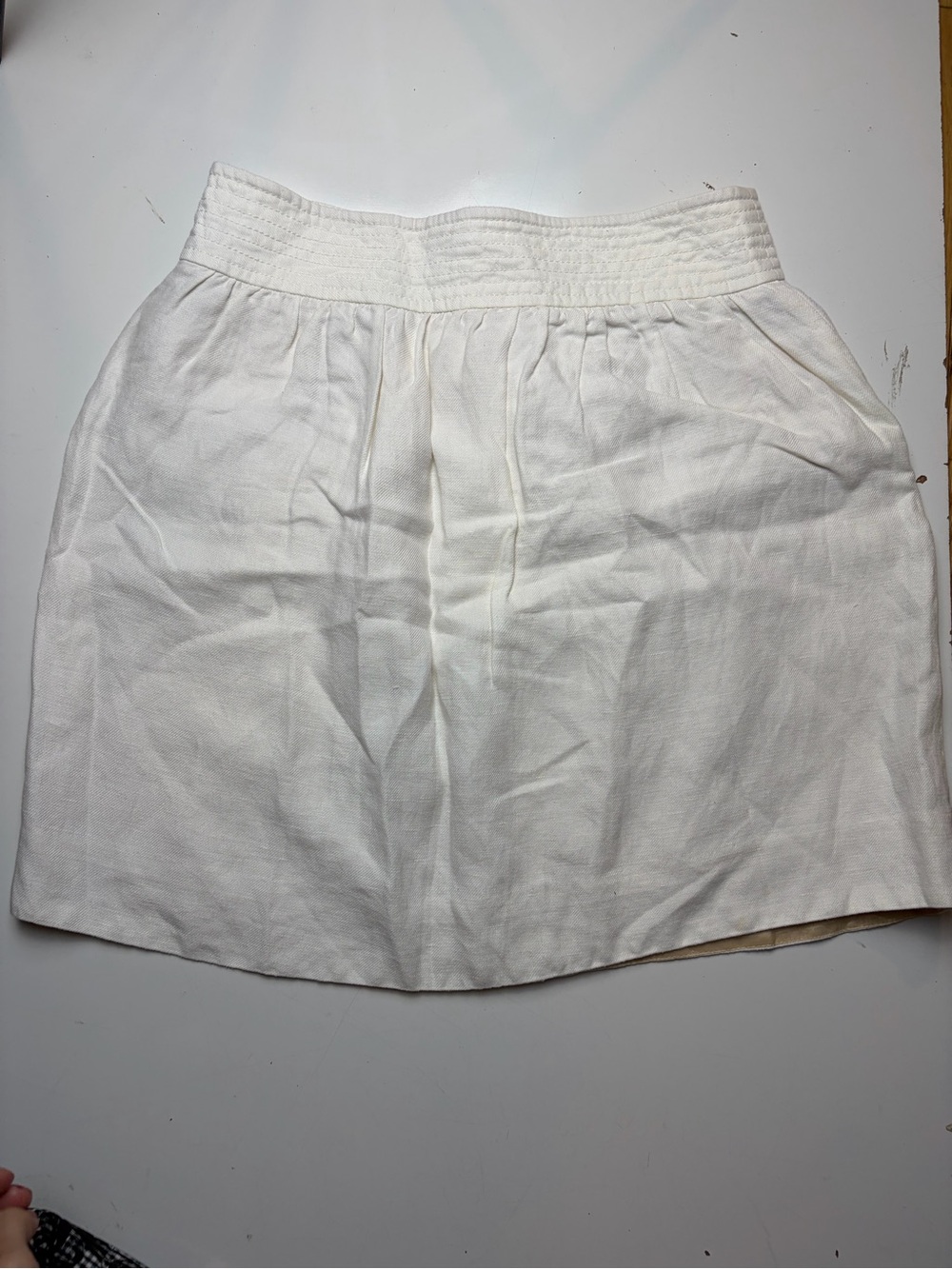 J. Crew Cream linen blend skirt sz S - Picture 4 of 4